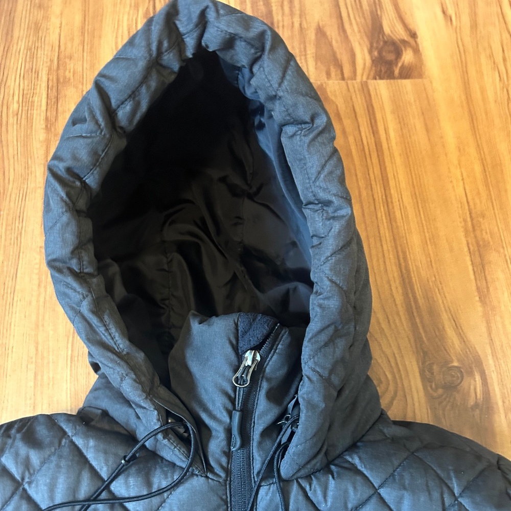 Champion Quilted Hooded Jacket - Dark Gray - Picture 2 of 6